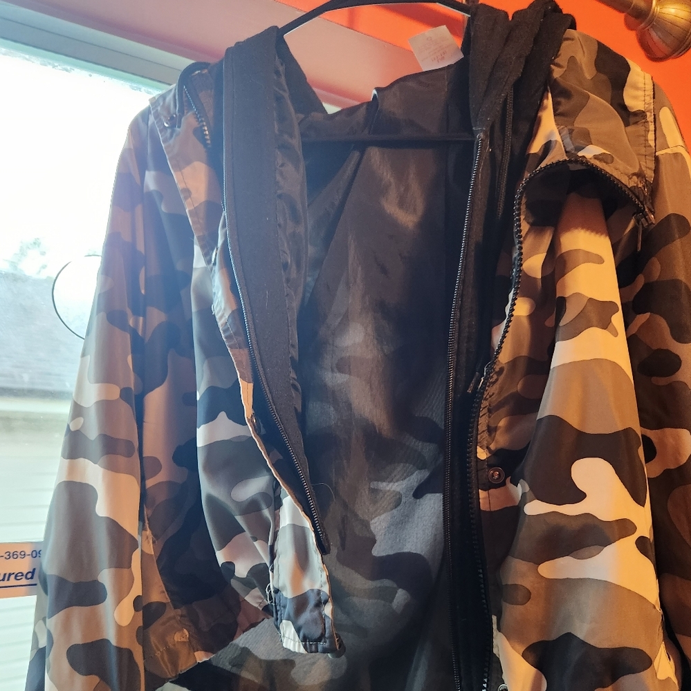 Green and tan camouflage jacket